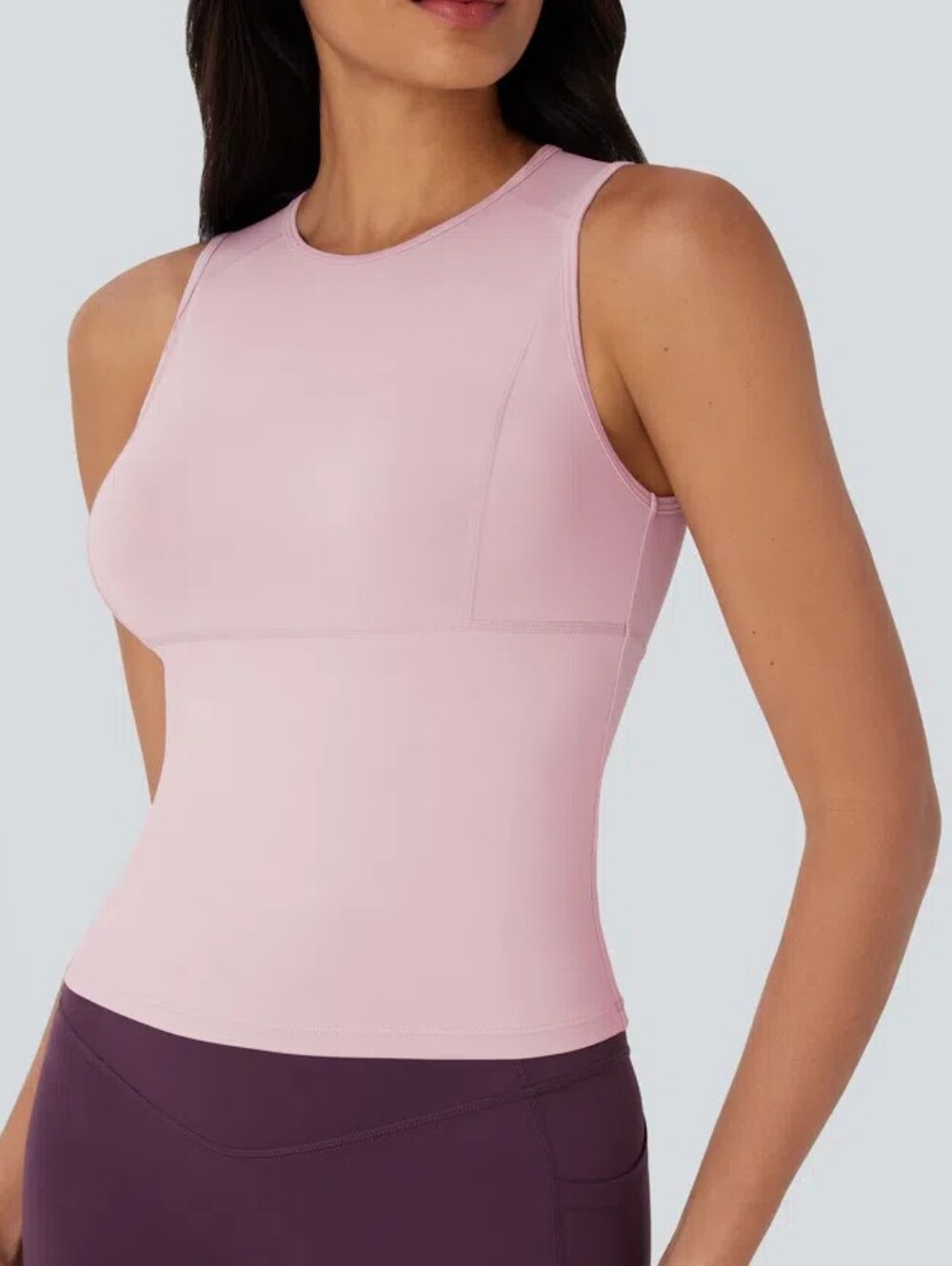 Halara Sleeveless Active Yoga Tank Top. Pale Lilac. Ladies XL